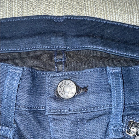 Rag & Bone Deep Blue Trousers with Zipper Detail - Picture 4 of 16